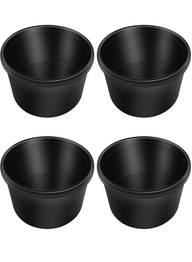 Rainmae 4pcs Rubber Feeder Pan - 4 Quart Durable Rubber Feed Pan, Resistant Animal Feed Bowl, Suitable for Horses, Goats, Chicken, Cats, Dogs, Dust Bath Container - Image 1